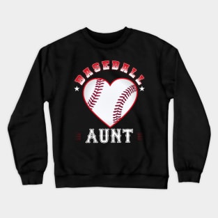 Aunt Baseball Team Family Matching Gifts Funny Sports Lover Player Crewneck Sweatshirt